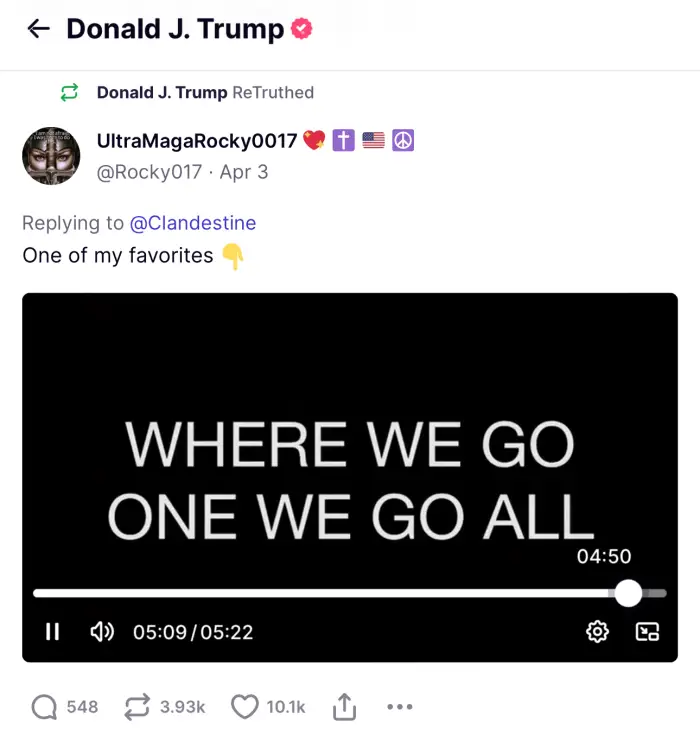 Trump Posted a QAnon Video Boasting of Nations and Leaders Submitting to Him (meidastouch.com)