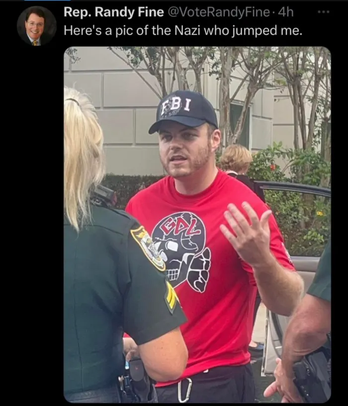 Desantis Ally Randy Fine Physically Attacked by Anti-Semitic Nazis (meidastouch.com)