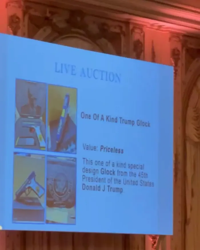 Trump Gun Auctioned Off at Mar-a-Lago in Likely Violation of Indictment Release (meidastouch.com)